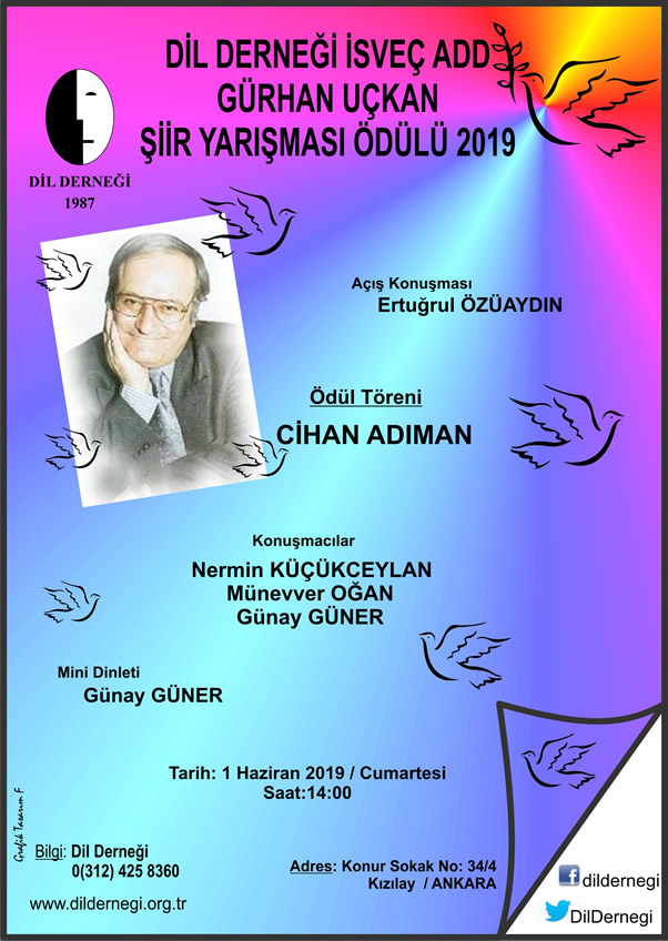 GÜRHAN UÇKAN ŞİİR ÖDÜLÜ CİHAN ADIMAN’IN