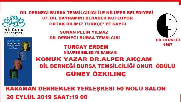 DİL DERNEĞİ BURSA TEMSİLCİLİĞİ 87. DİL BAYRAMINI KUTLUYOR