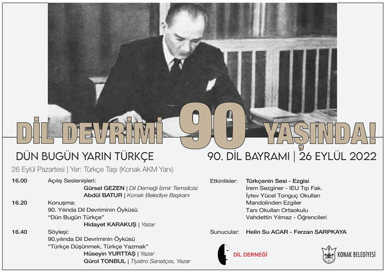İZMİR’DE DE 90. DİL BAYRAMI KUTLANIYOR
