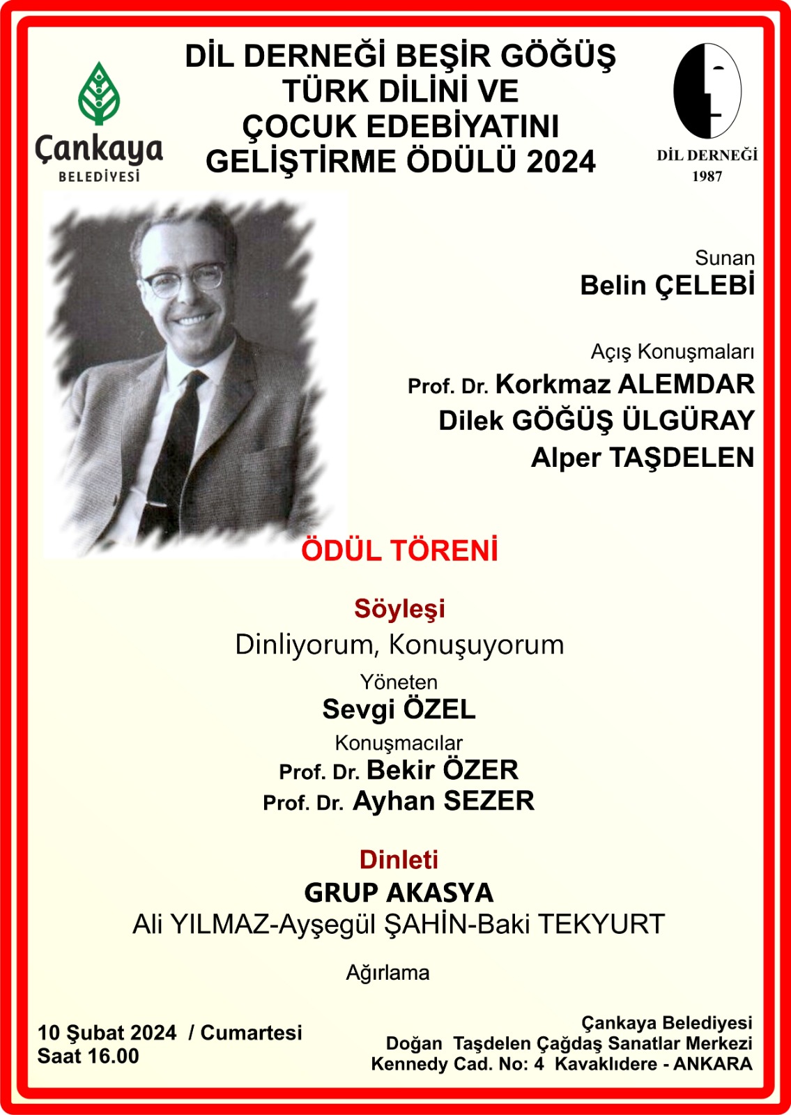 BEŞİR GÖĞÜŞ’ÜN 110. DOĞUM GÜNÜNÜ KUTLUYORUZ